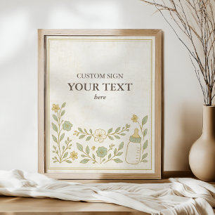 Our Next Chapter Storybook Baby Shower Custom Sign