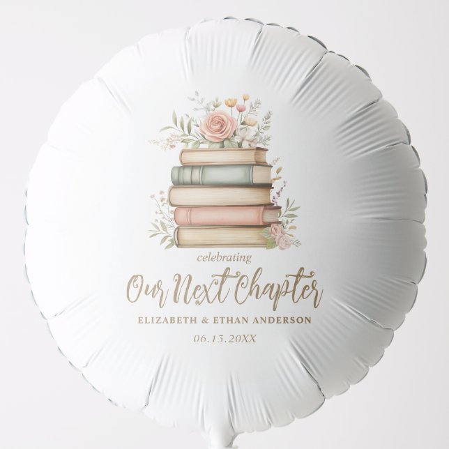 Our Next Chapter Storybook Baby Shower Party Balloon (Front)