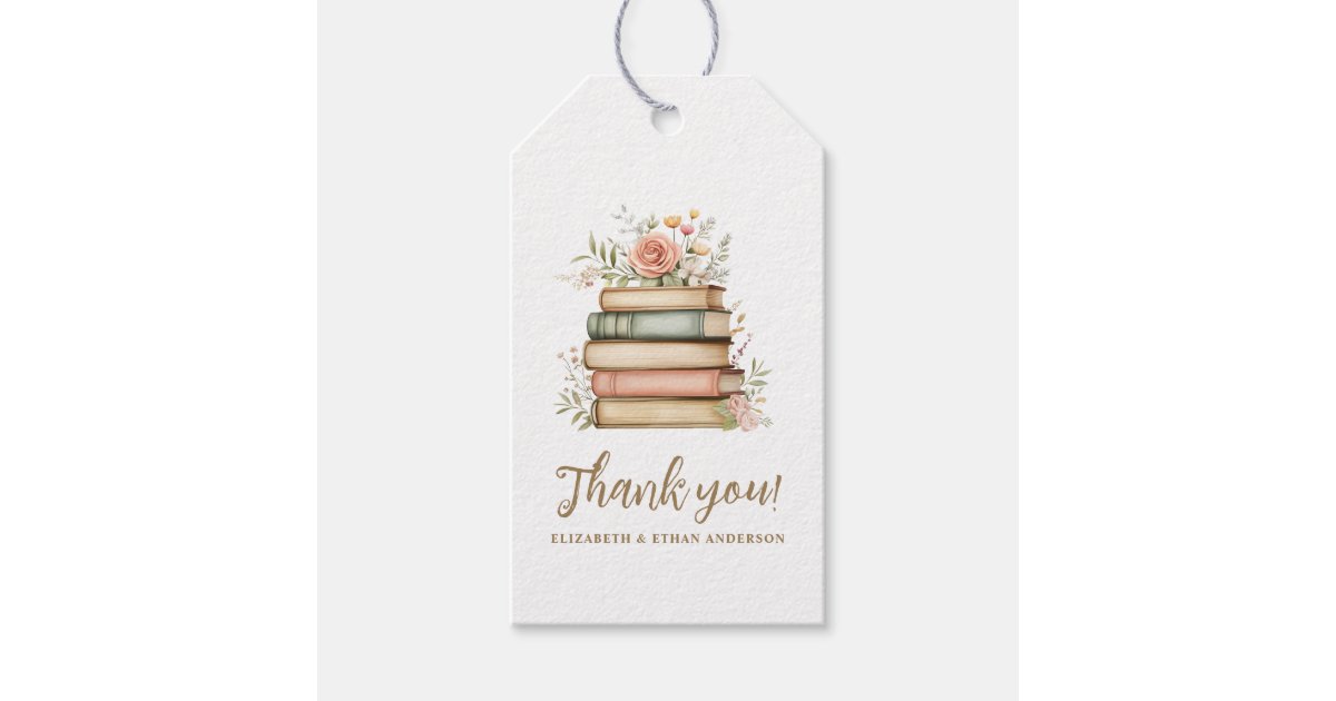 Our Next Chapter Storybook Baby Shower Thank You Gift Tags | Zazzle