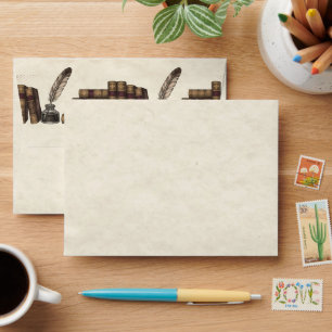 Our Next Chapter Vintage Literary Books Envelope