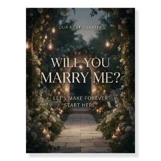 Our Next Chapter Will You Marry Me Romantic Propos Foam Board