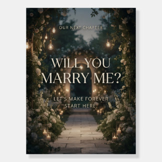 Our Next Chapter Will You Marry Me Romantic Propos Foam Board