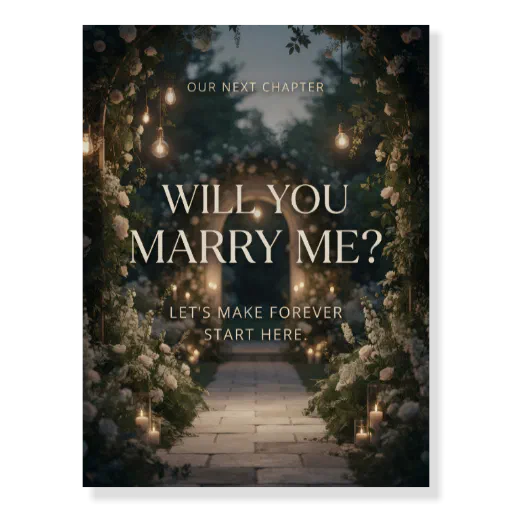 Our Next Chapter Will You Marry Me Romantic Propos Foam Board