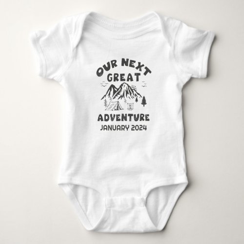 Our next Great Adventure Personalized Baby Bodysuit