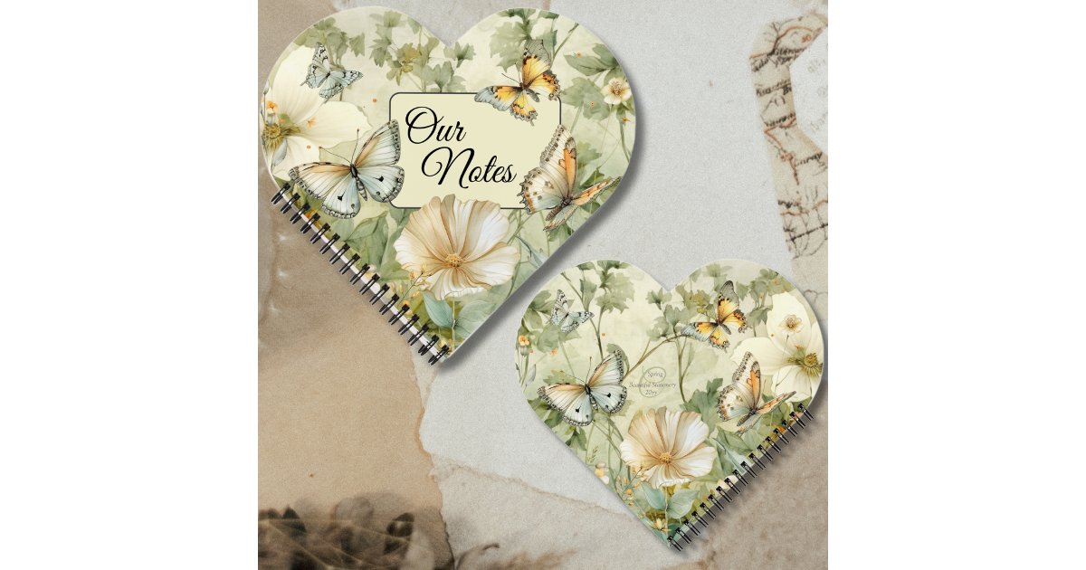 Our Notes Cottagecore Wildflowers and Butterflies Notebook | Zazzle