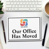 Our Office Has Moved Bold Custom Business Logo