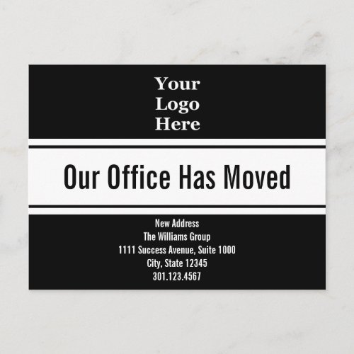 Our Office Has Moved Branded Moving Announcement Postcard