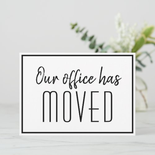 Our Office Has Moved Simple Modern Business Moving Announcement