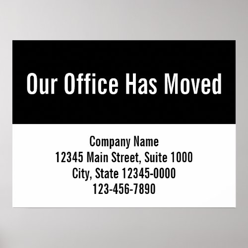 Our Office Has Moved Template Moving Announcement Poster