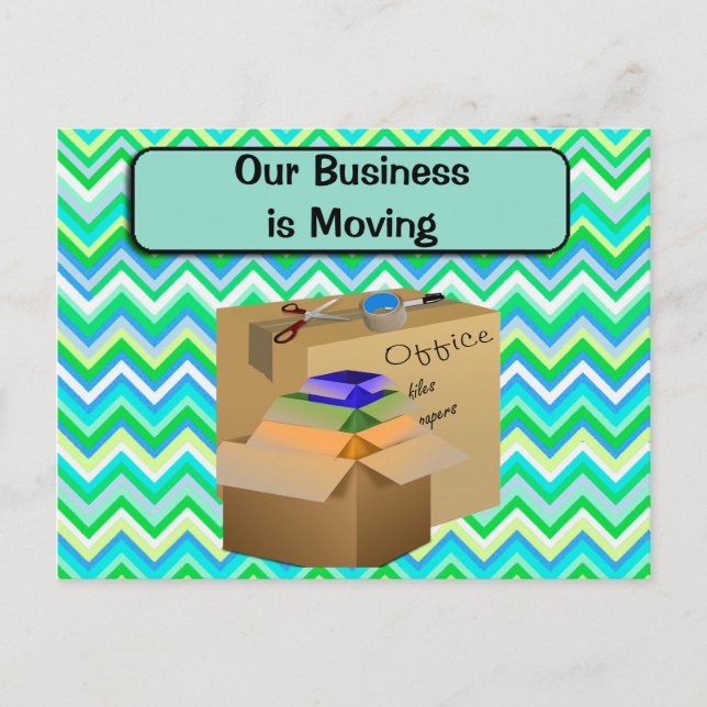 Our Office is Moving, Business Announcement Postcard (Front)