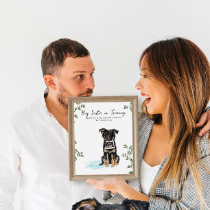 Our Pack Is Growing Dog Pregnancy Photo Prop Poster