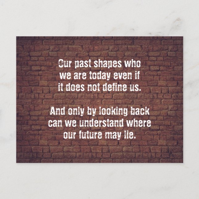 Our past quote postcard (Front)