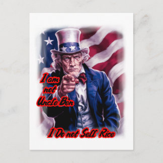 Our Patriotic Uncle Sam on a Holiday Postcard