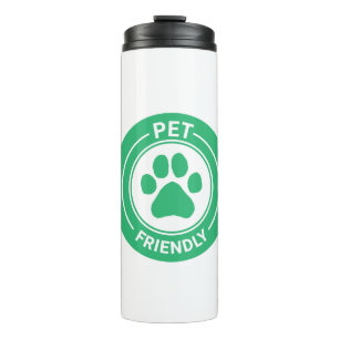 Our Pet Friendly Bestie Westie Drawn Paw - Green Thermal Tumbler