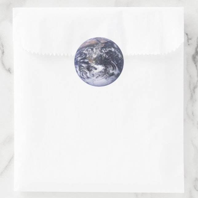 Our Planet Earth Classic Round Sticker (Bag)