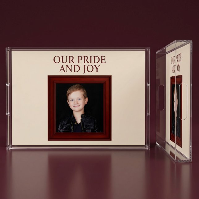 Our Pride And Joy Personalized Child Photo Acrylic Tray (Creator Uploaded)