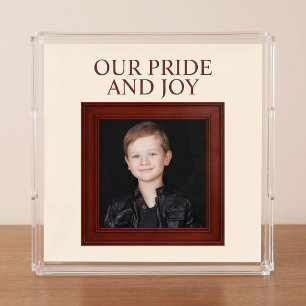Our Pride And Joy Personalized Child Photo Acrylic Tray