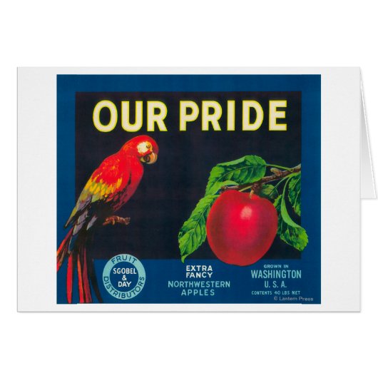 Our Pride Apple Label - Washington State Cards (Front Horizontal)
