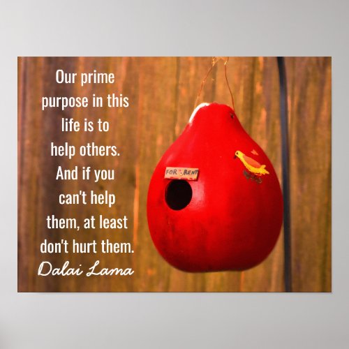 Our Prime Purpose _ Dalai Lama quote _ Art print