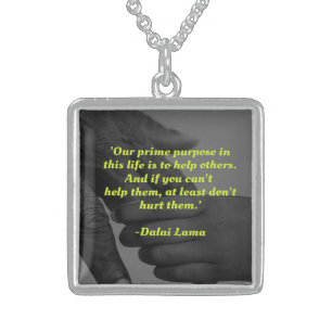 Our prime purpose in this life quote sterling silver necklace