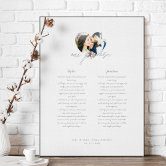 Personalized Wedding Gifts for the Couple, Wedding Vows Gift, First Wedding  Dance, Gift Idea, Wedding Vows Canvas, Framed Vows, 