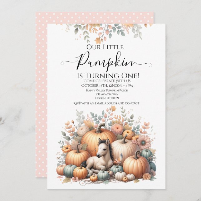 Our Pumpkin  Invitation (Front/Back)