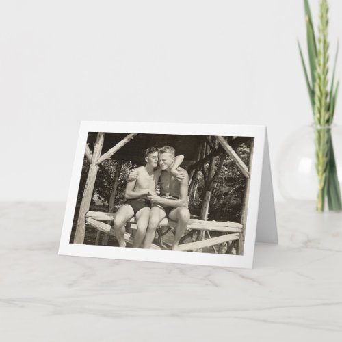 Our Quiet Moments Gay Men Vintage Greeting Card