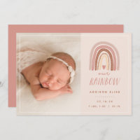 Our Rainbow | Photo Birth Announcement