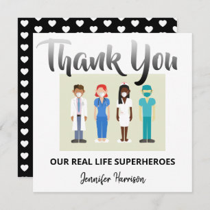 Our Real Life Superheroes Appreciation Thank You Card