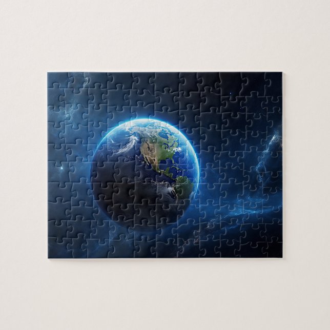 Our Sapphire Home in Space Jigsaw Puzzle (Horizontal)