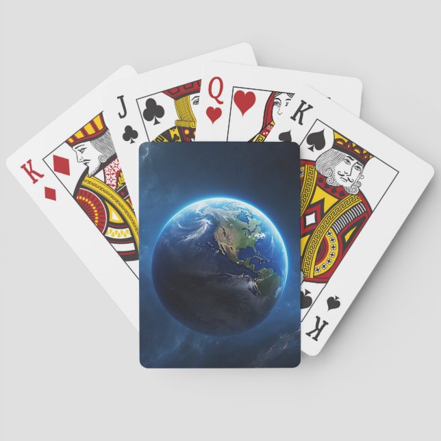 Our Sapphire Home in Space Poker Cards (Back)