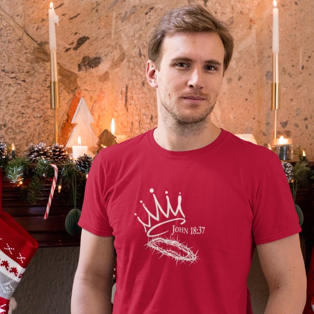 OUR SAVIOR KING Christian Men's Red Christmas  T-Shirt (Creator Uploaded)