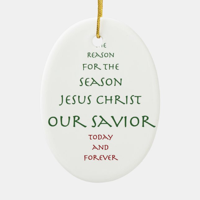 Our Savior Tree Ceramic Ornament (Front)
