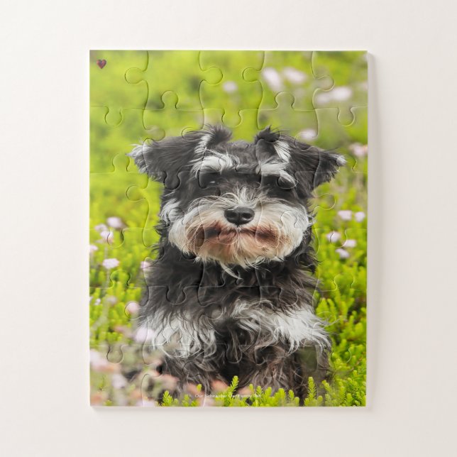 Our Schnauzer Our Family Pet Jigsaw Puzzle (Vertical)