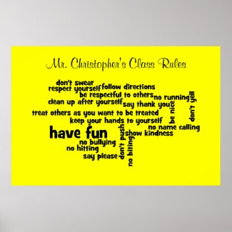 Our School Classroom Rules print