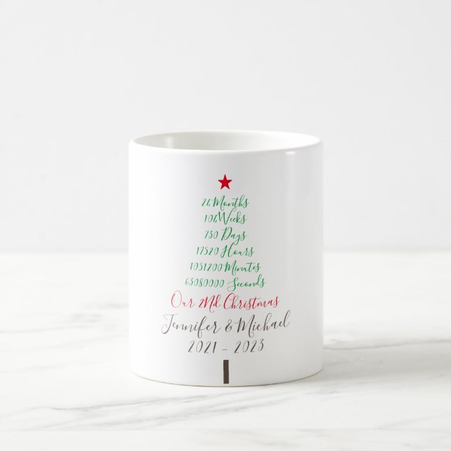 Our Second Christmas Two Years Anniversary wed Coffee Mug
