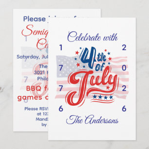 Our Semiquincentennial Celebration American Flag Invitation