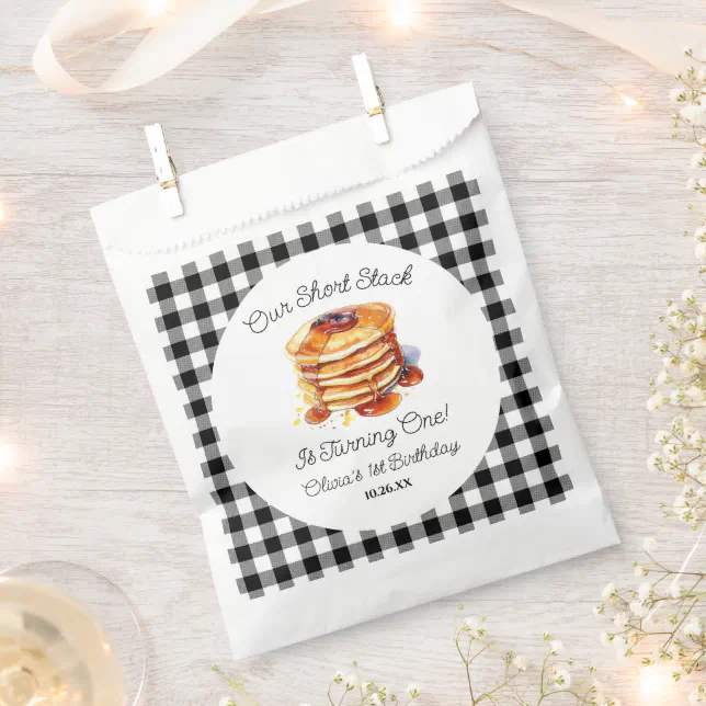 Our Short Stack Pancakes Breakfast Birthday Party Favor Bag | Zazzle