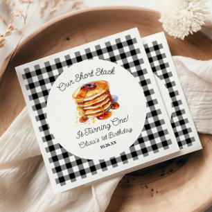 Our Short Stack Pancakes Breakfast Birthday Party Napkins