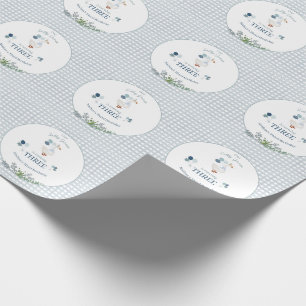 Our Silly Goose Birthday Any Age Blue  Wrapping Paper