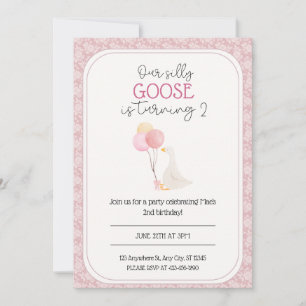 Our Silly Goose birthday invitation