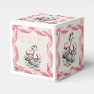 Our Silly Goose is Turn One Birthday Favor Boxes