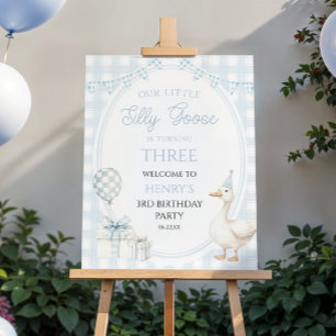 Our Silly Little Goose Birthday Party Welcome Sign