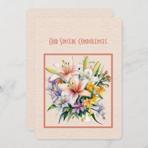 Our Sincere Condolences Note Card
