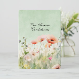 Our Sincere Condolences Note Card
