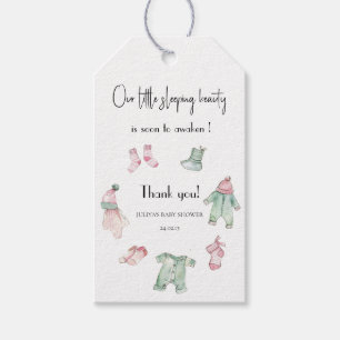 Our sleeping beauty  baby shower  gift tags