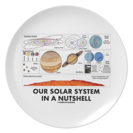 Our Solar System In A Nutshell (Galactic Attitude) Dinner Plate