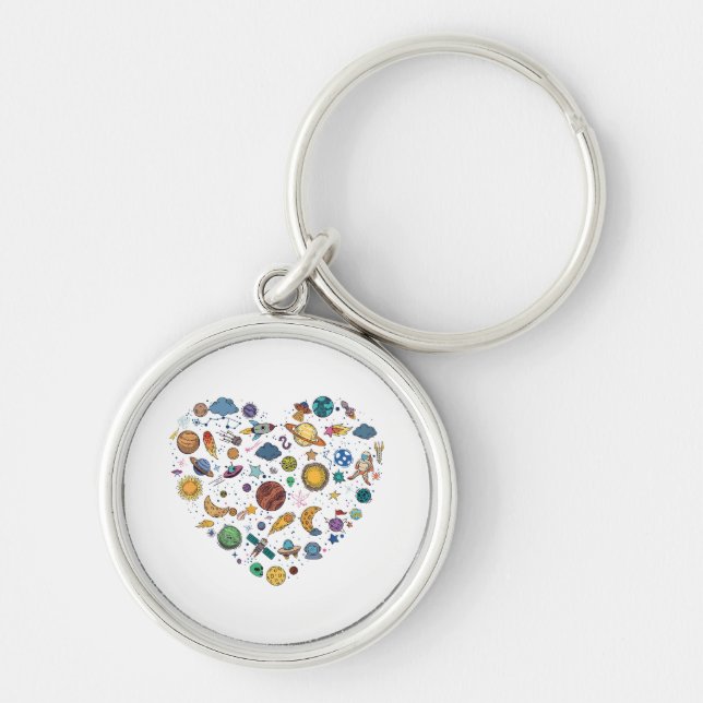 Our Solar System planet, Science Education Space k Keychain (Front)