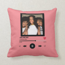 Our Song BFF Custom Photo Unique Gift Throw Pillow