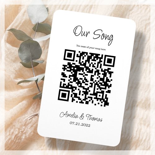 Our Song QR Code  Personalized Keepsake  Magnet